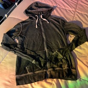 SO the lounge life zip hoodie small grey